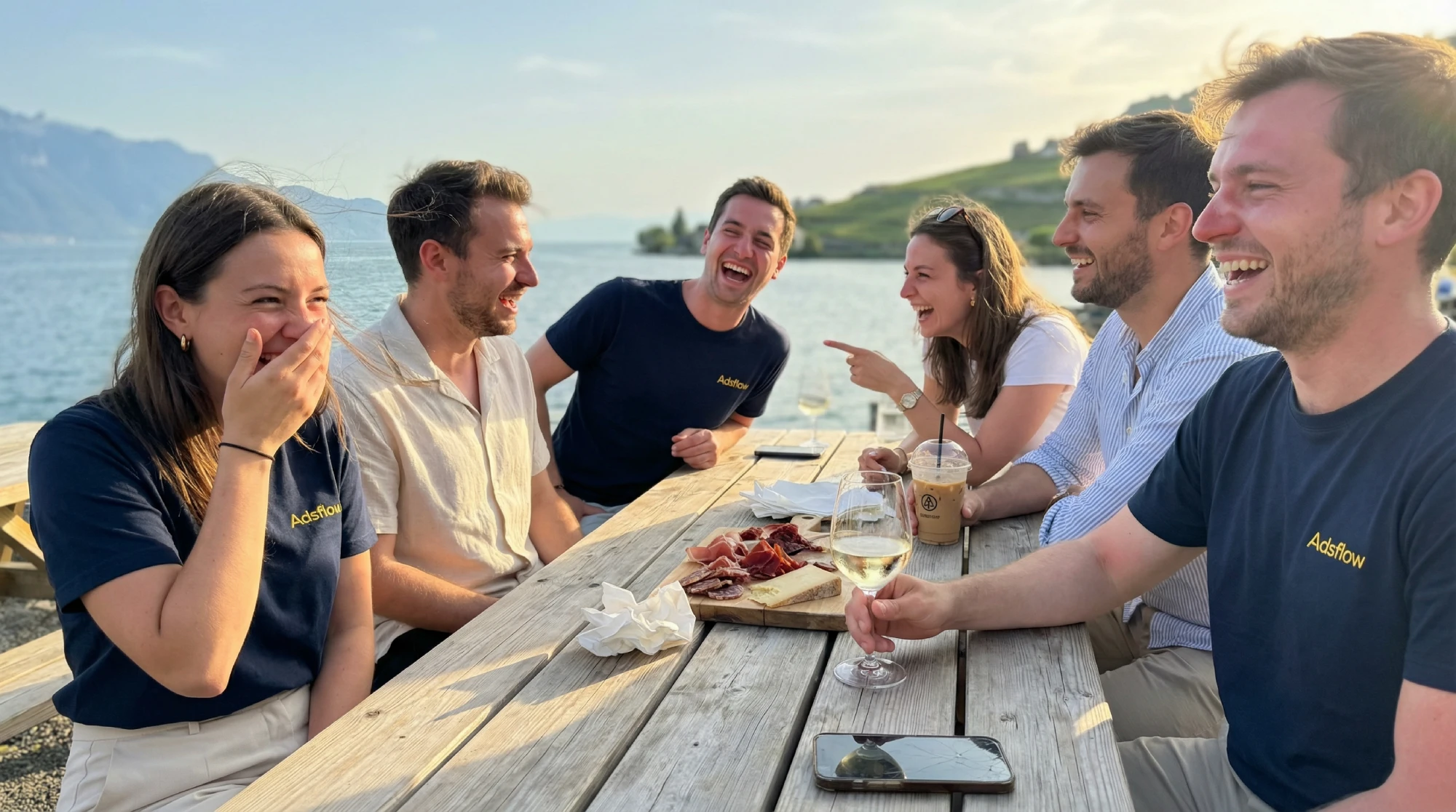L'équipe Adsflow au bord du lac Léman